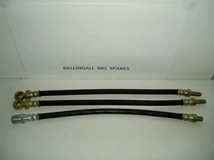 180-890 X 2 180-830 X1 MG MGA 1600 FRONT & REAR BRAKE HOSE SET X 3 MADE IN UK - Picture 1 of 4