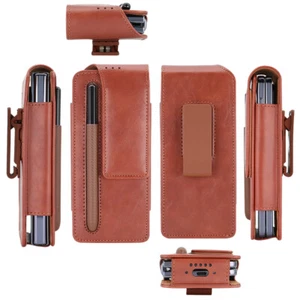 Fr Samsung Galaxy Z Fold 5 custodia magnetica clip da cintura con slot per penna + stile - Foto 1 di 21
