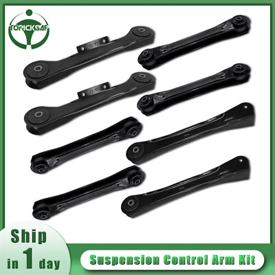 Kit de brazos de control superiores inferiores delanteros traseros de 8 piezas para Jeep TJ Wrangler 1997-2006 Foto 1 de 4