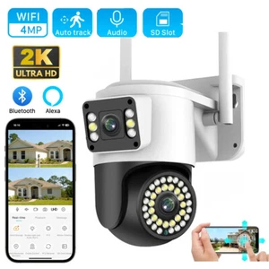 4MP Wifi Security IP Camera Dual Lens 5X Zoom Outdoor PTZ CCTV Night Vision Cam - Picture 1 of 14