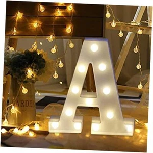 LED Marquee Letter Lights Sign A 26 Alphabet Light Up Letters Sign for White - Picture 1 of 4