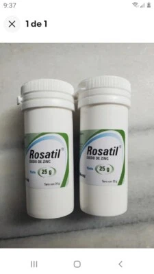 2 X CREMA ROSATIL 25g EA PASTA ÓXIDO DE ZINC ¡ENVÍO RÁPIDO!   !!!DIFÍCIL DE ENCONTRAR!!! Foto 1 de 2