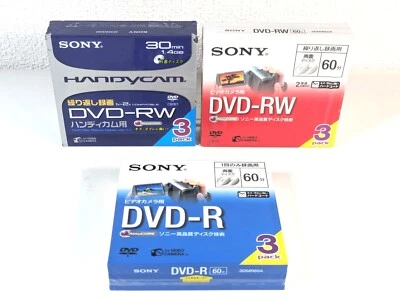 【SEALED Lot of 9】SONY Mini DVD-R & DVD-RW 60min 2.8GB /30min 1.4GB for Handycam - Image 1 of 4