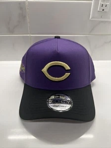 New Era 9FORTY Cincinnati Reds Snapback Hat Purple Black Gold 2015 All-Star Game - Picture 1 of 6