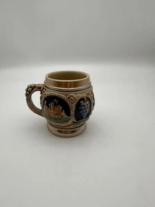 Vintage Small Castle Beer Stein Coffee/Tea Mug Cup Golden Crown E&R W Germany - Picture 1 of 6