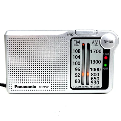 Panasonic AM FM Pocket Radio RF-P150D (Silver) Portable 2-Band Receiver - Image 1 of 4