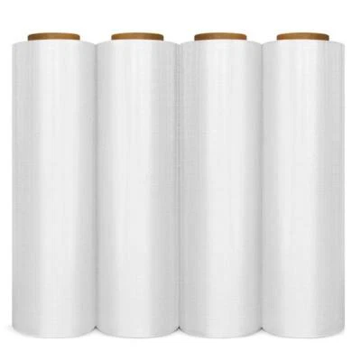 4 Rolls Hand Stretch Plastic Film Shrink Pallet Wrap 18" X 1500 FT Heavy Duty - Image 1 of 4