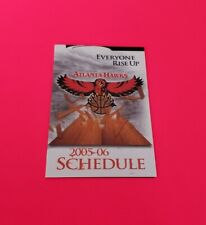 2005/06 NBA Atlanta Hawks Pocket Schedule Josh Smith Joe Johnson Josh Childress