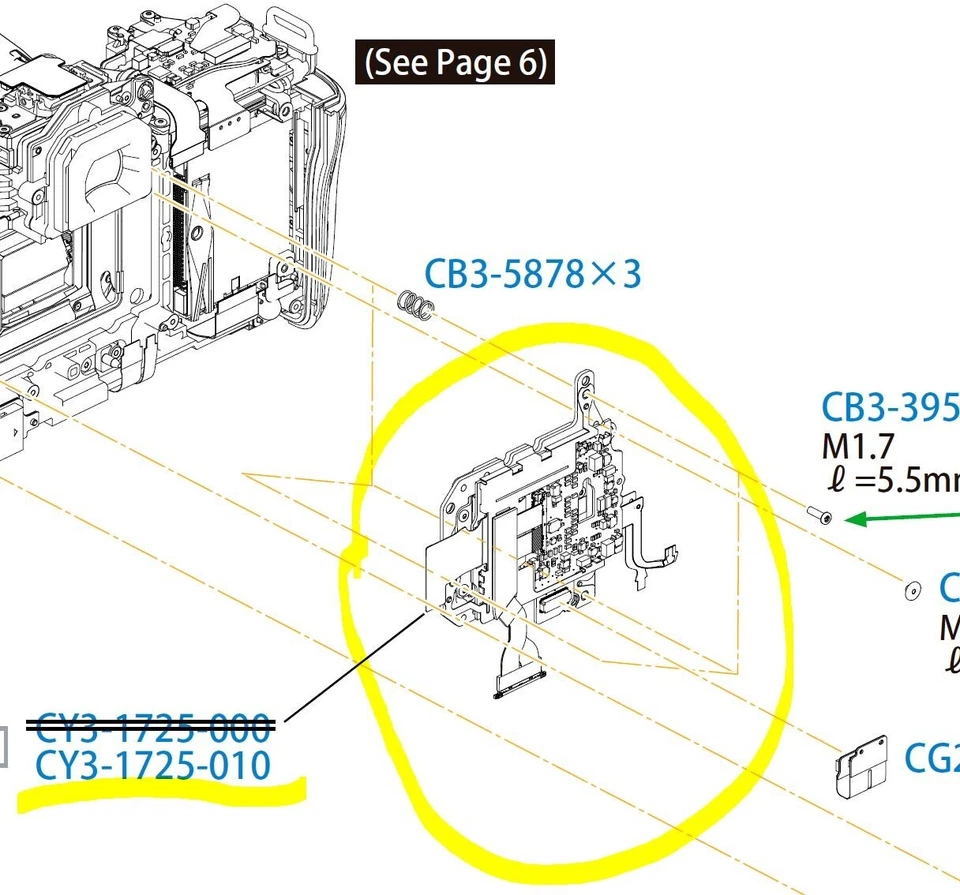 Canon EOS 7D mark II 2 CMOS Image Sensor Ass'y Parts CY3-1725-010 - Image 1 of 1