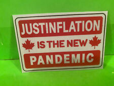 Justin Trudeau Collectible Fridge Magnet "JUSTIFLATION IS THE NEW PANDEMIC"