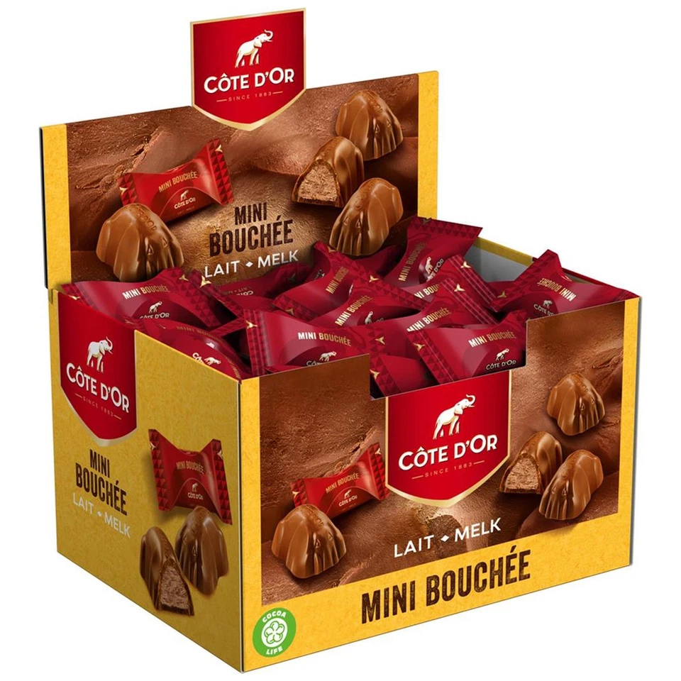 Praline Soft Cioccolato al Latte Cote D'Or Mini Bouchee 1 Kg Espositore