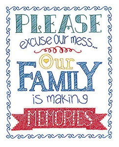 Kit de bordado - Janlynn Making Memories Family Saying #182-0400 - Imagen 1 de 3