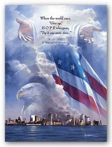 Hope 9/11 Tenth Anniversary Danny Hahlbohm Art Print 11x16 - Picture 1 of 1