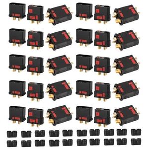 QS8 Anti-Spark Connector Male Female Plugs Kit for RC Model Lipo Battery Black - Picture 1 of 11