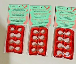 3 separadores naturales de punta de gel de spa Prolinc be, suministro de salón rojo - Imagen 1 de 4