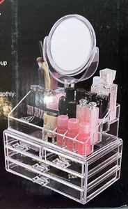 Klar Kosmetik Organizer mit Spiegel - Einfach Kosmetik & Schmuck organisieren. NEU! - Bild 1 von 7