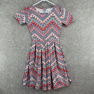 Lularoe Women's Dress Size Extra Small Short Sleeve Zip Closure Fit & Flare - Picture 1 of 10