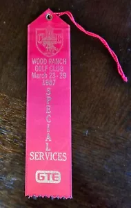 1987 GTE CLASSIC SR. PGA TOUR Holz Ranch Golfschläger Spezialdienstleistungen Ausweis - Bild 1 von 6