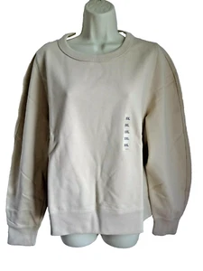UNIQLO XXL NWT Sweatshirt Crewneck Wide Long Sleeves Off White - Picture 1 of 5