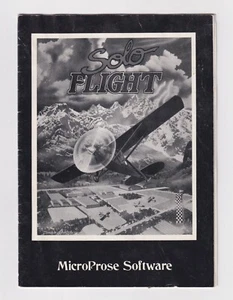 Commodore 64 vintage "Solo Flight" MANUALE SIMULATORE DI VOLO libretto MicroProse - Foto 1 di 2