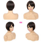 Short Curly Wig Black Color Human Hair Wig Pixie Cut Hair Wig for Women's