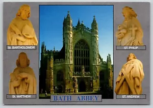 Postkarte Multiview von Bath Abbey und Schnitzereien von Heiligen England - Bild 1 von 2