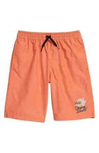 Vans 278726 Kids' Boy's Primary Volley Ii Swim Trunks, Size S - Coral - Picture 1 of 2