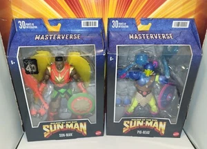 Masters of the Universe Masterverse Lote Sun-Man + Cabeza de Cerdo - Imagen 1 de 9