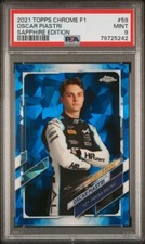2021 Topps Chrome Sapphire F1 Formula 1 OSCAR PIASTRI RC Rookie Card PSA 9 #59