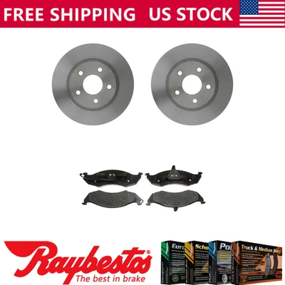 Rotores de freno delanteros + pastillas de freno metálicas herrajes para Ford Thunderbird 1989-1990 Foto 1 de 4