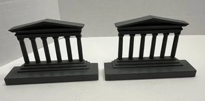 Sujetalibros de hierro fundido grises columnas del Partenón griego de colección arquitectura romana pesados - Imagen 1 de 10