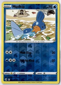 Mudkip 062/264 Fusion Strike Common Reverse Holo Pokemon Card LP - Picture 1 of 2