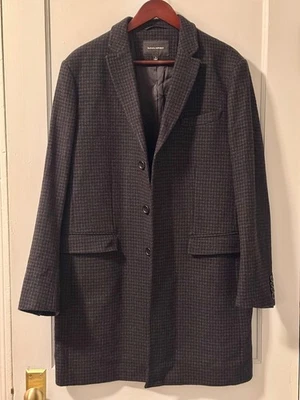 Banana Republic Overcoat (NWOT, charcoal houndstooth, large) - Image 1 of 4