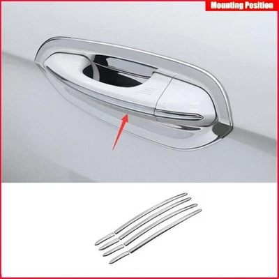 Outside Door Handle Cover Decorate 8PCS Fit For Ford Edge 2015-2021 Chrome Steel Foto 1 de 4
