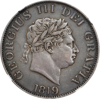 GREAT BRITAIN GEORGE III  1819  HALF-CROWN SILVER COIN, NGC CERTIFIED XF40 - Image 1 of 4