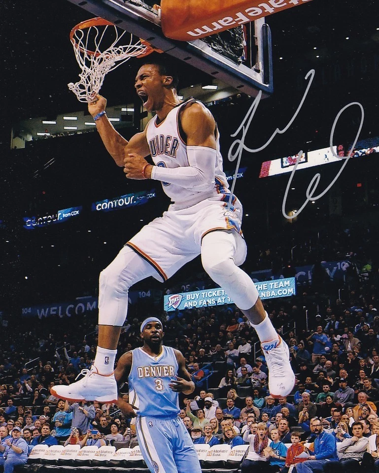 Foto autógrafa firmada por Russell Westbrook 8X10 Oklahoma City Thunder  Foto 1 de 1