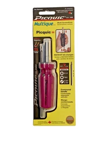 PICQUIC MULTIQUE - Slim Handle Multi-Bit Driver w/ 7 Bits -Fuchsia - Picture 1 of 4
