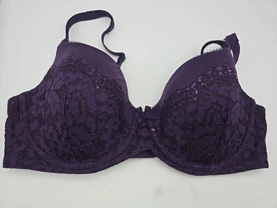 VICTORIA'S SECRET Body By Victoria 36D Lined Demi/Demi Double Purple Sparkly  - Image 1 of 4