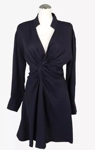 Sandro Paris Kleid Blau 36 34 Raffung Maje Claudie Pierlot Neu Np 250 € - Bild 1 von 4