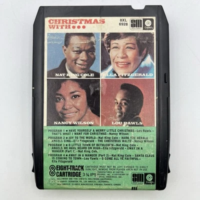 Christmas With Nat, Ella, Nancy, Lou - Restored 8 Track Tape - New Pad & Splice Foto 1 de 4