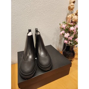 Coach Carver schwarze Chelsea-Stiefel mit Sohle US 10 D neu im Karton Leder Logodetail Straße - Bild 1 von 8