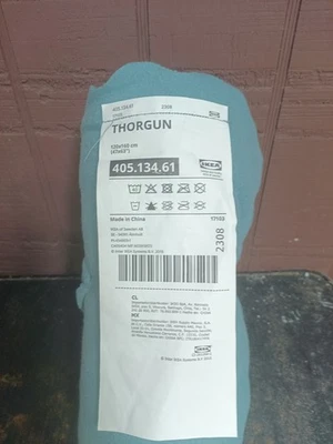 New Ikea Thorgun Soft Throw/ Blanket Light Blue 47" x 63" - Image 1 of 3