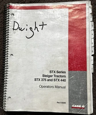 Case IH STX375 STX440 Steiger Tractor Operators Manual Genuine 6-6280 ** - Image 1 of 2