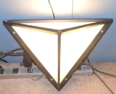 Indoor/Outdoor Triangle White Glass & Black Metal Wall Light/Sconce - Image 1 of 4