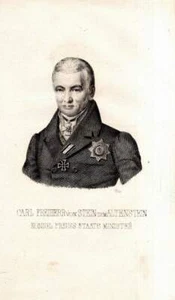 c1840 Karl vom Stein zum Altenstein Politiker Preussen Lithographie-Porträt - Picture 1 of 1