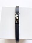 YSL Yves Saint Laurent Opyum leather logo magnetic clasp