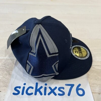 Dallas Cowboys New Era 59FIFTY Reflectante Estrella Panel Lateral Sombrero Ajustado Talla 7 Foto 1 de 4