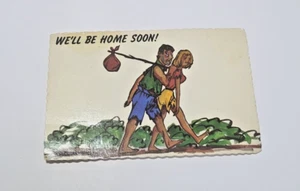 ¡Pronto estaremos en casa! Tarjeta postal vintage 1967 sin usar - Imagen 1 de 2
