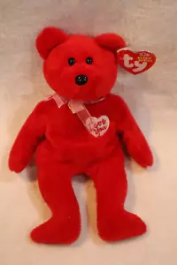 Secret Red TY Beanie Bear I Love You fecha de nacimiento 19 de enero de 2003 - Imagen 1 de 3