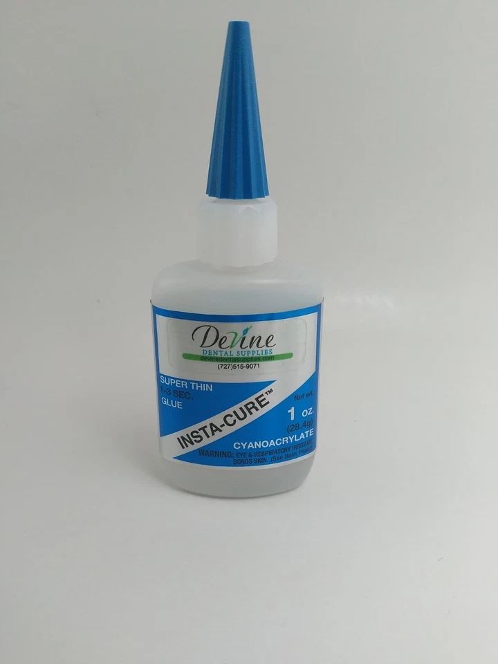 PRIVATE LABEL Dental Lab Quick Adhesive Strong Bond Super Glue (Super Thin) 1 oz - USA